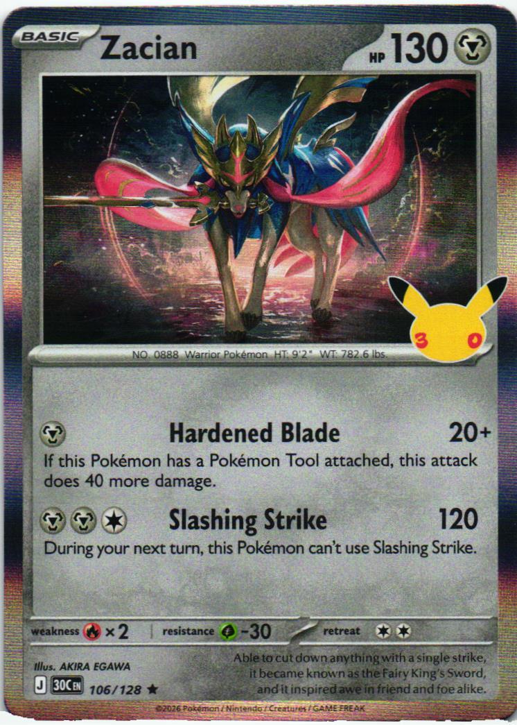 Zacian 106 30th Celebration English
