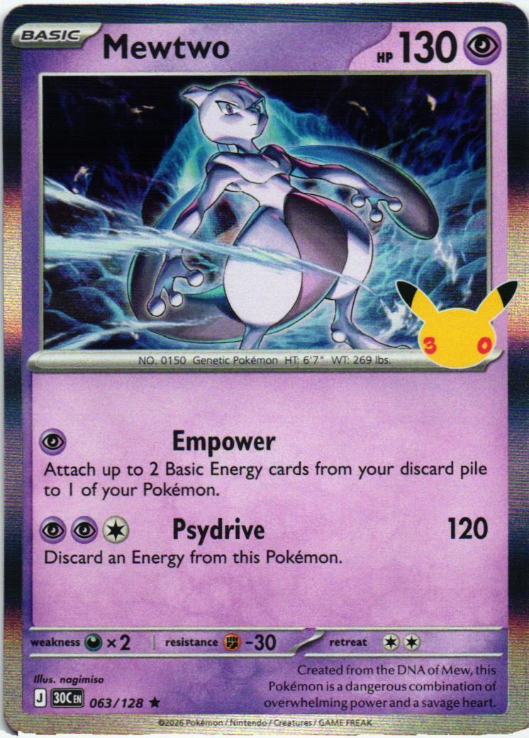 Mewtwo 063 30th Celebration English