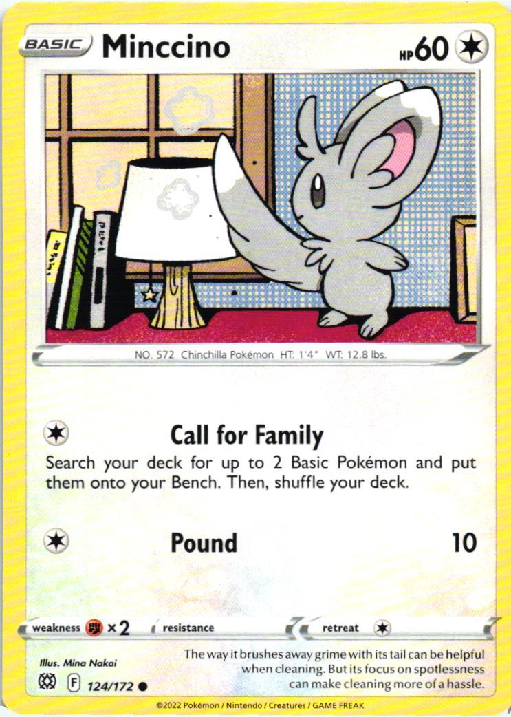 BRS Minccino 124/172 Brilliant Stars Common English
