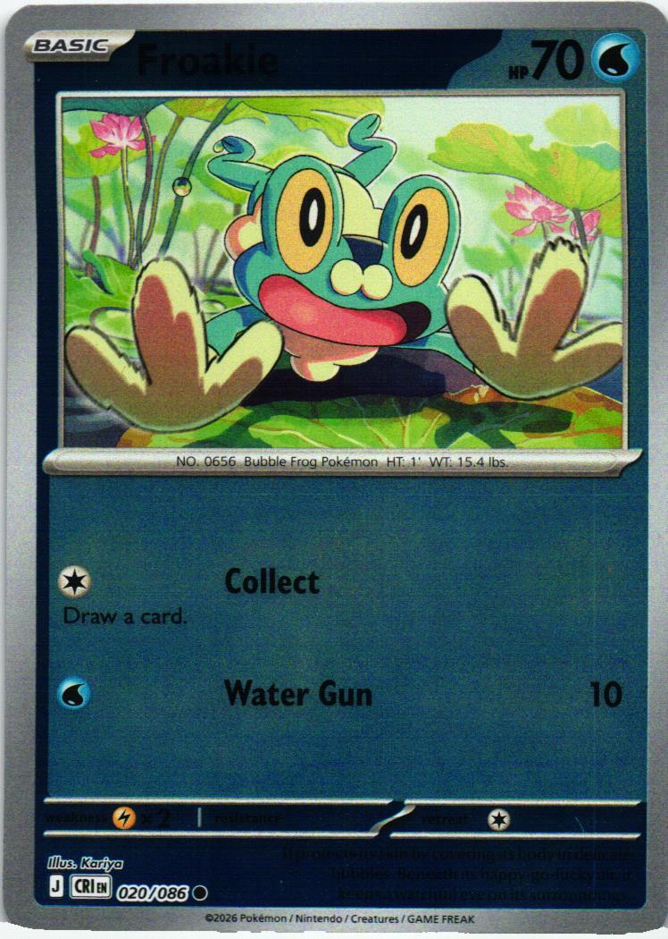 CRI Froakie 020/086 Chaos Rising Common English