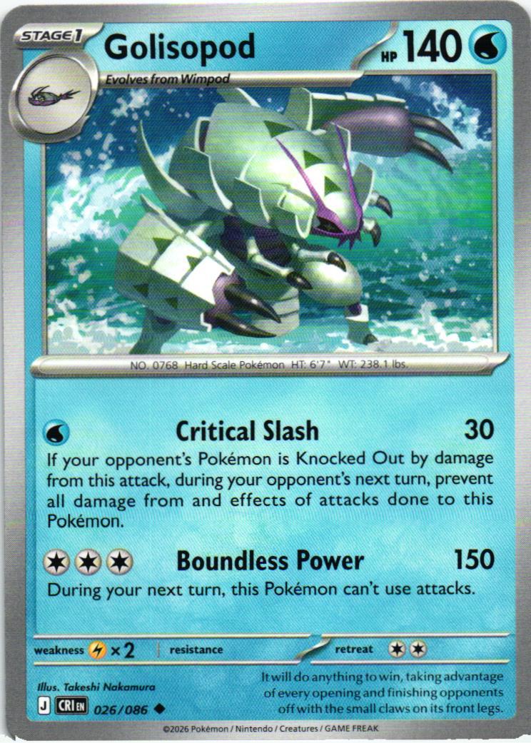 CRI Golisopod 026/086 Chaos Rising Uncommon English