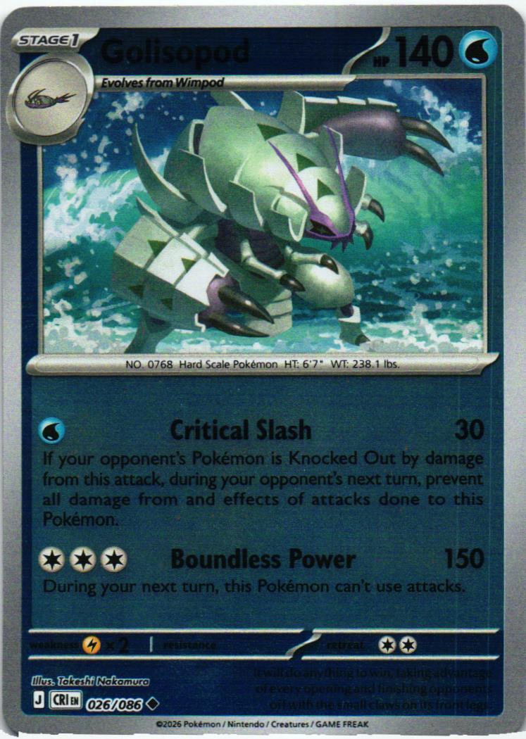 CRI Golisopod 026/086 Chaos Rising Uncommon English