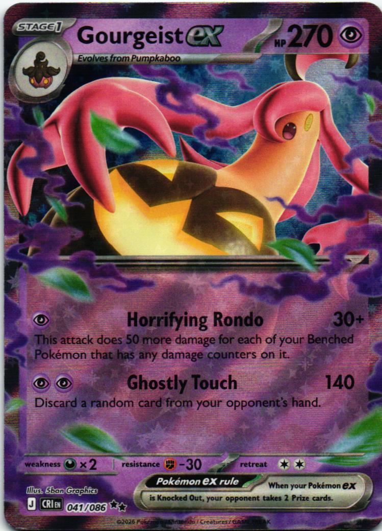 CRI Gourgeist ex 041/086 Chaos Rising Double rare English