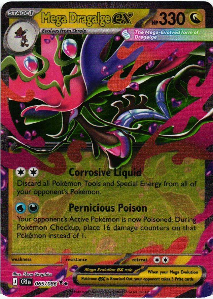 CRI Mega Dragalge ex 065/086 Chaos Rising Double rare English