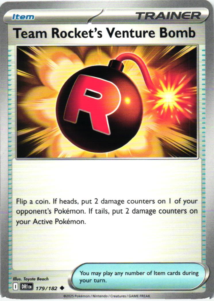 DRI Team Rocket's Venture Bomb 179/182 Destined Rivals Uncommon English