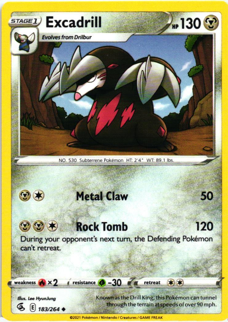 FST Excadrill 183/264 Fusion Strike Uncommon English