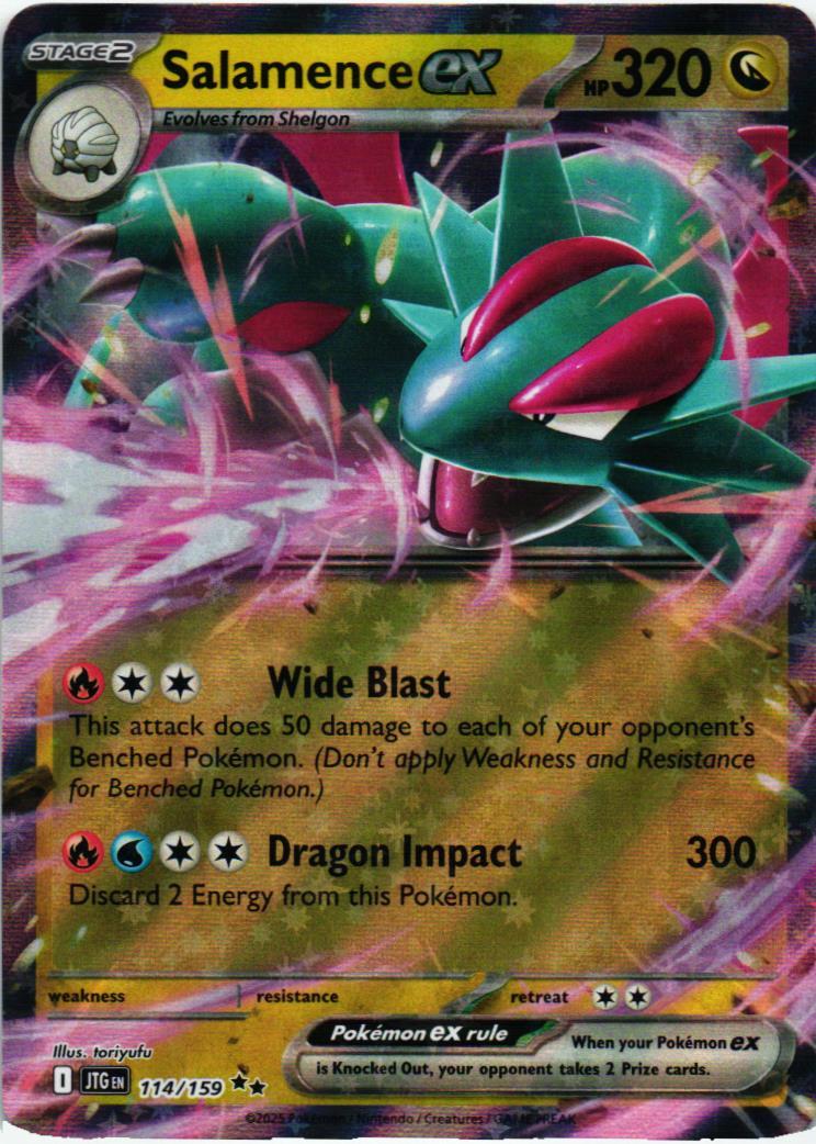 JTG Salamence ex 114/159 Journey Together Double rare English