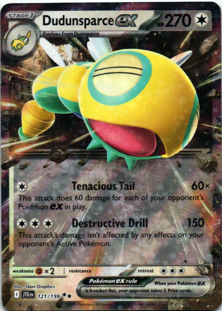 JTG Dudunsparce ex 121/159 Journey Together Double rare English