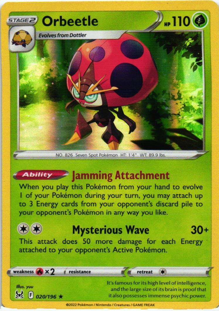 LOR Orbeetle 020/196 Lost Origin Holo Rare English