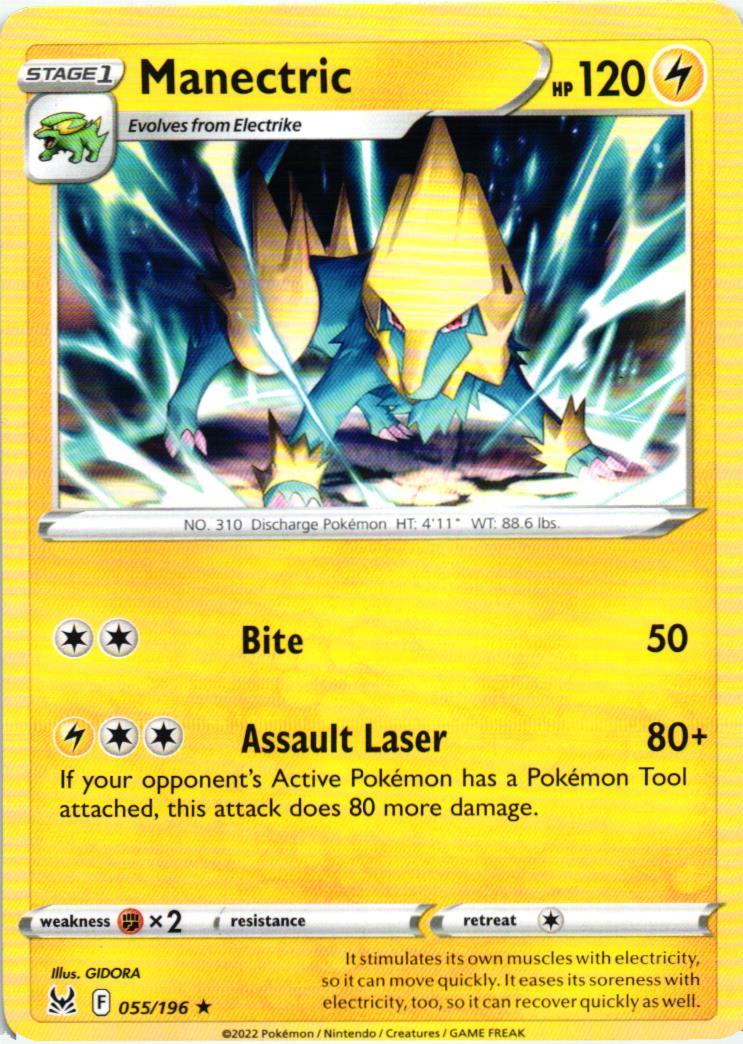 LOR Manectric 055/196 Lost Origin Rare English