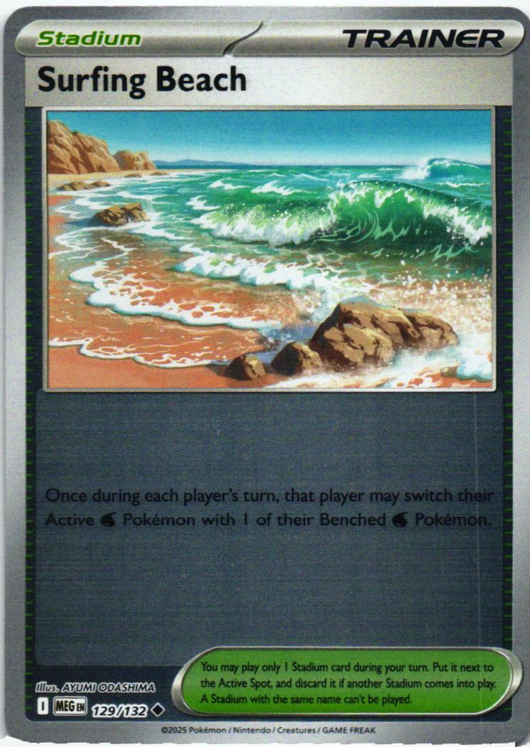 MEG Surfing Beach 129/132 Mega Evolution Uncommon English