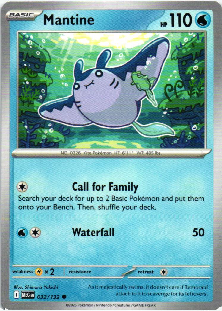 MEG Mantine 032/132 Mega Evolution Common English