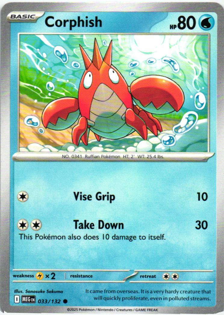 MEG Corphish 033/132 Mega Evolution Common English