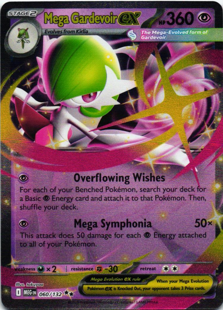 MEG Mega Gardevoir ex 060/132 Mega Evolution Double rare English