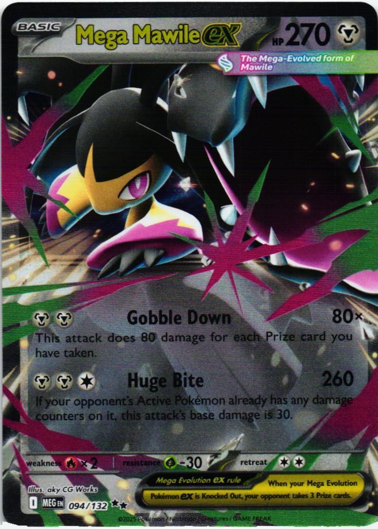MEG Mega Mawile ex 094/132 Mega Evolution Double rare English