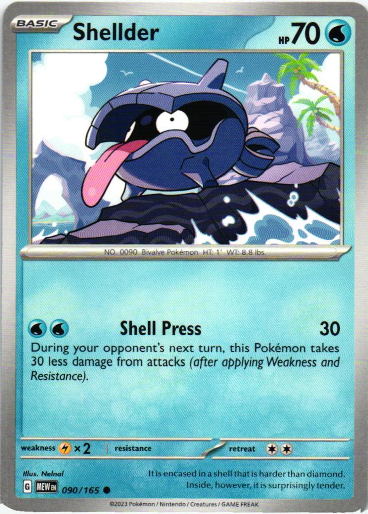 MEW Shellder 090/165 151 Common English