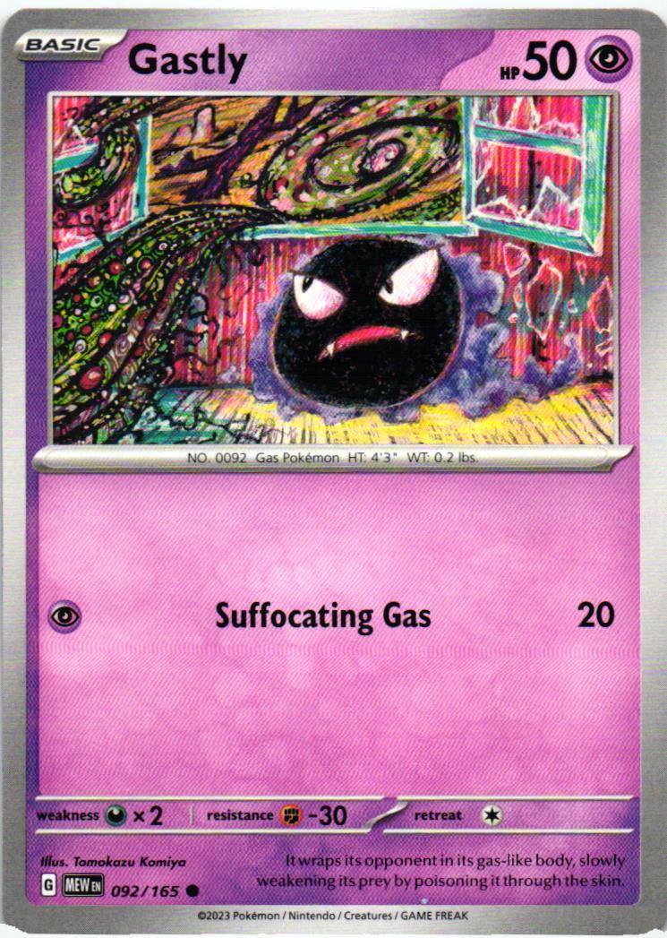 MEW Gastly 092/165 151 Common English