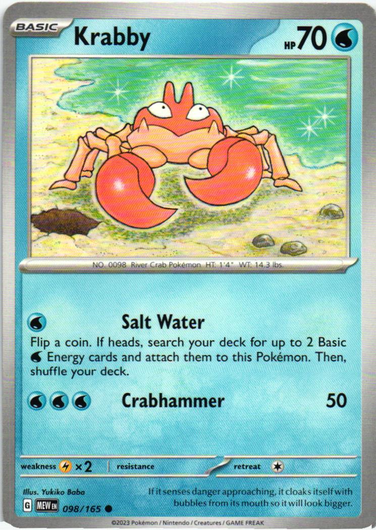 MEW Krabby 098/165 151 Common English