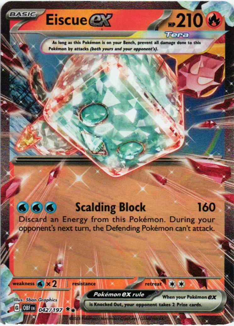 OBF Eiscue ex 042/197 Obsidian Flames Double rare English