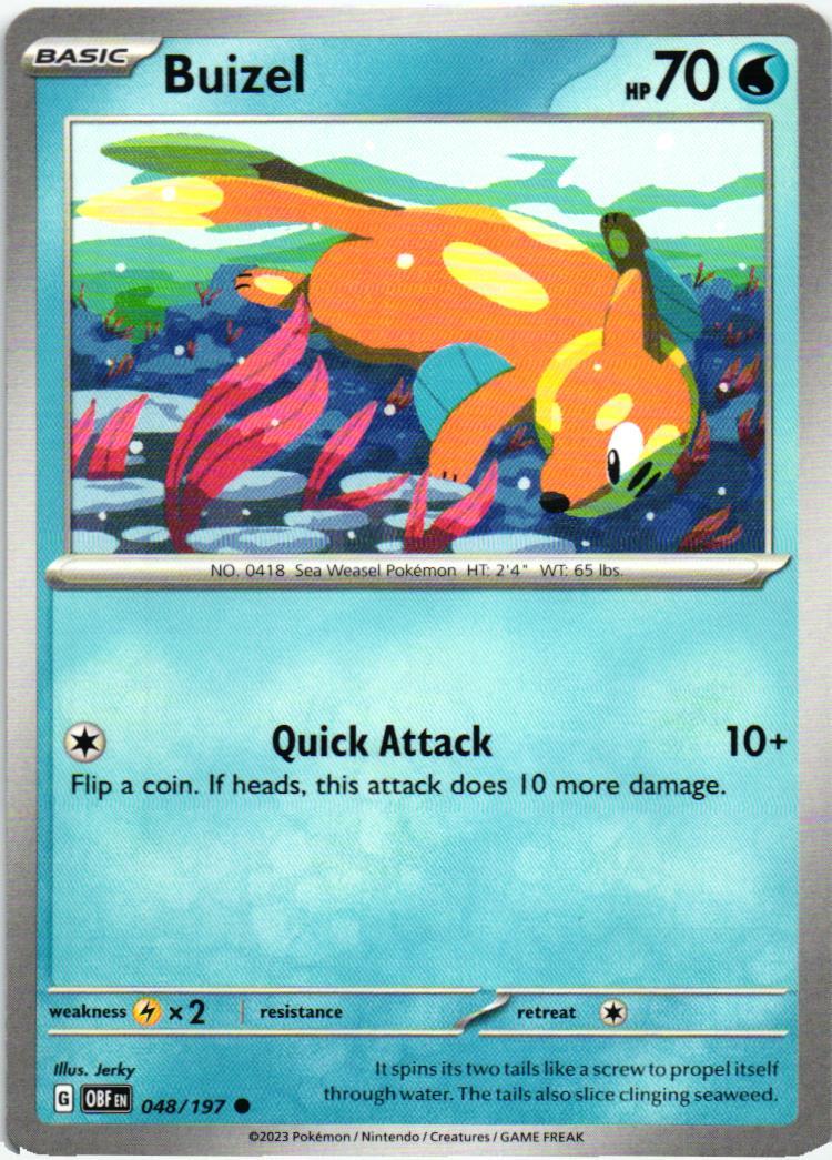 OBF Buizel 048/197 Obsidian Flames Common English