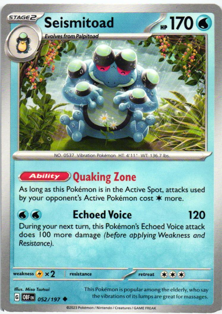 OBF Seismitoad 052/197 Obsidian Flames Uncommon English
