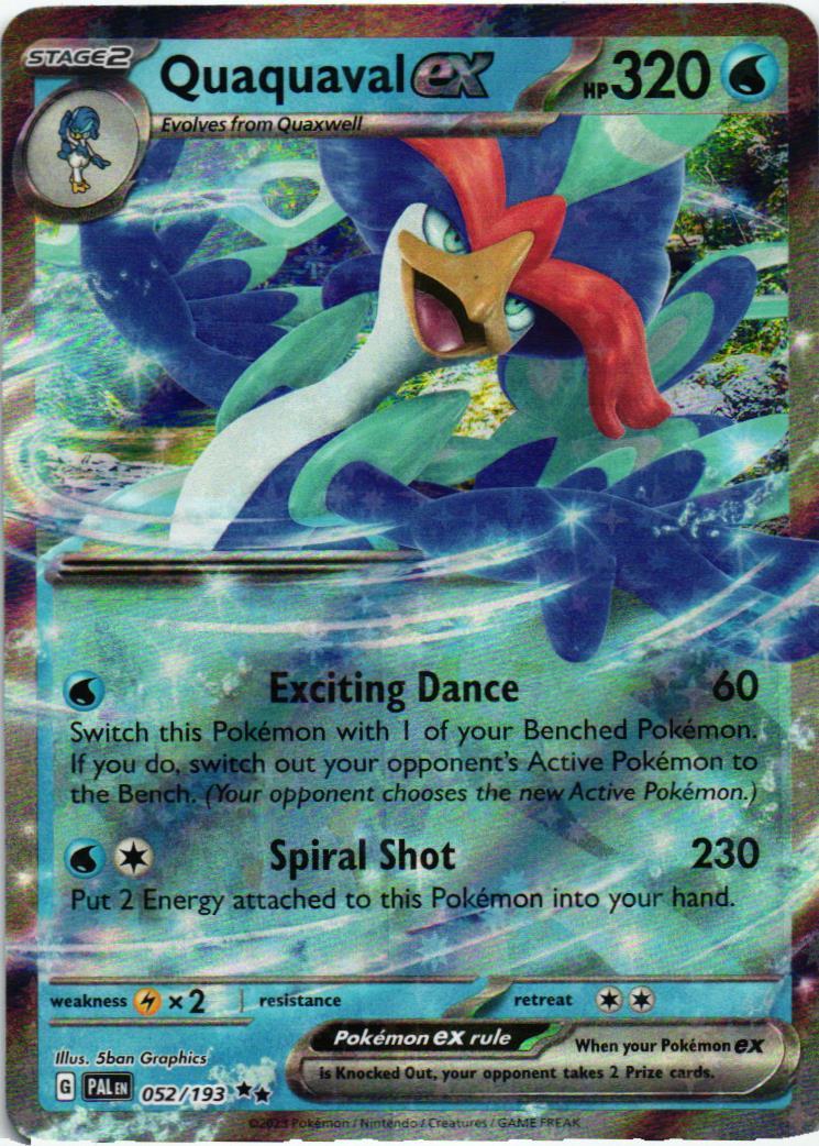 PAL Quaquaval ex 052/193 Paldea Evolved Double rare English