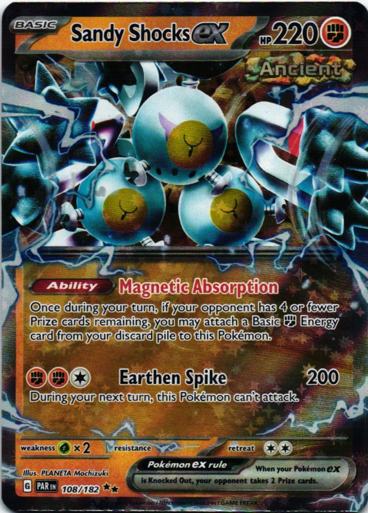 PAR Sandy Shocks ex 108/182 Paradox Rift Double rare English