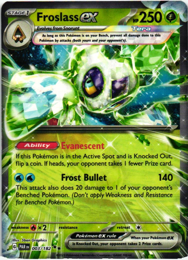 PAR Froslass ex 003/182 Paradox Rift Double rare English