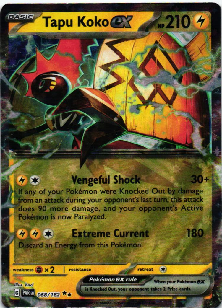 PAR Tapu Koko ex 068/182 Paradox Rift Double rare English