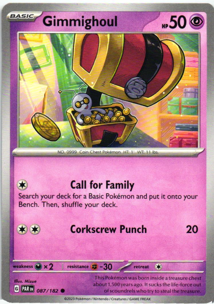 PAR Gimmighoul 087/182 Paradox Rift Common English