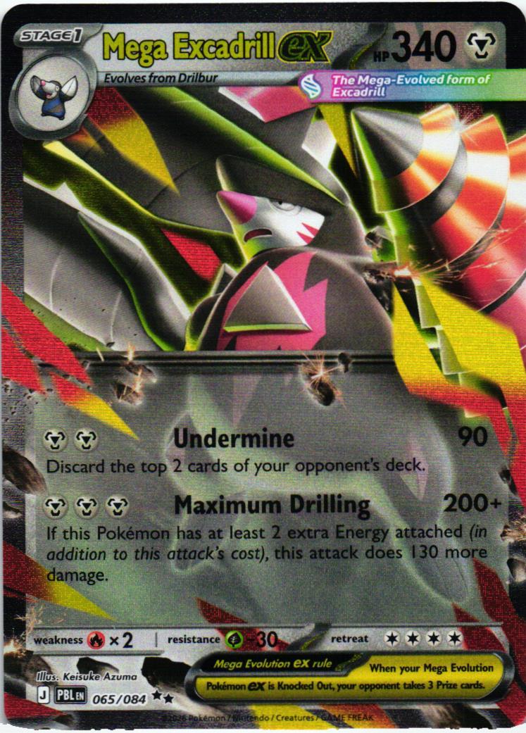 PBL Mega Excadrill ex 065/084 Pitch Black Double rare English