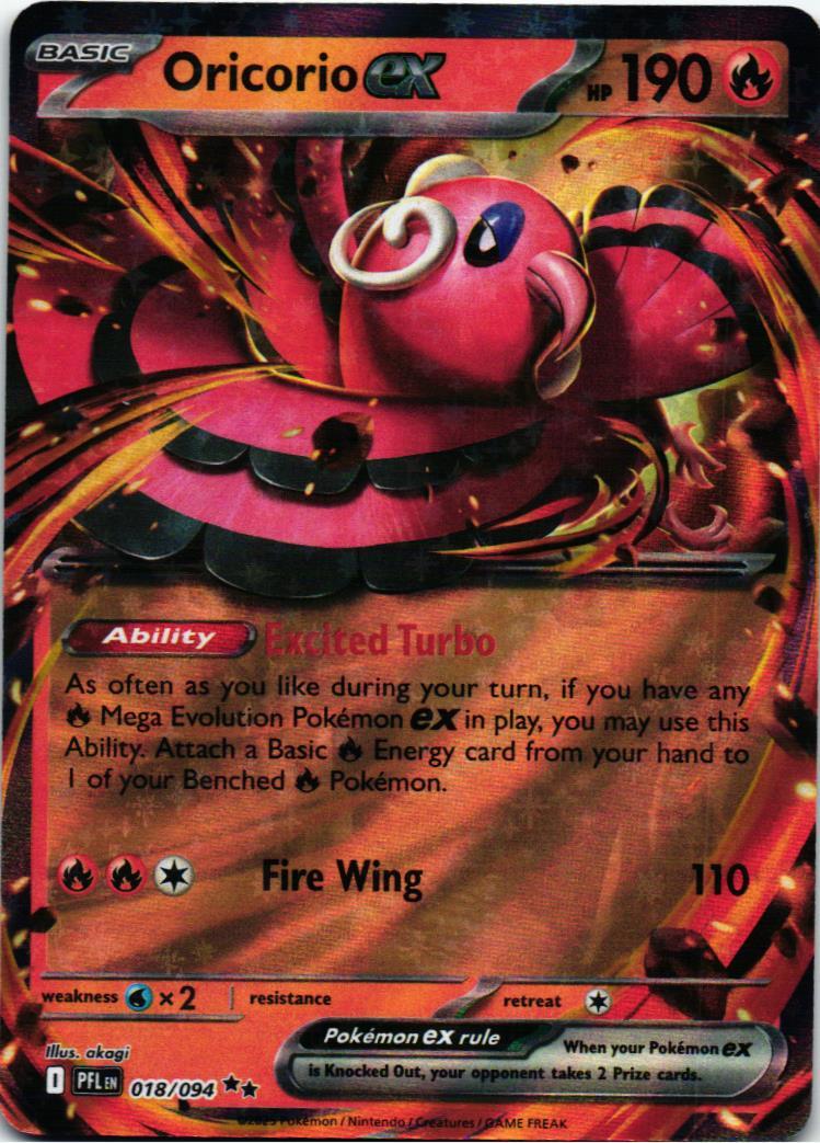 PFL Oricorio ex 018/094 Phantasmal Flames Double rare English