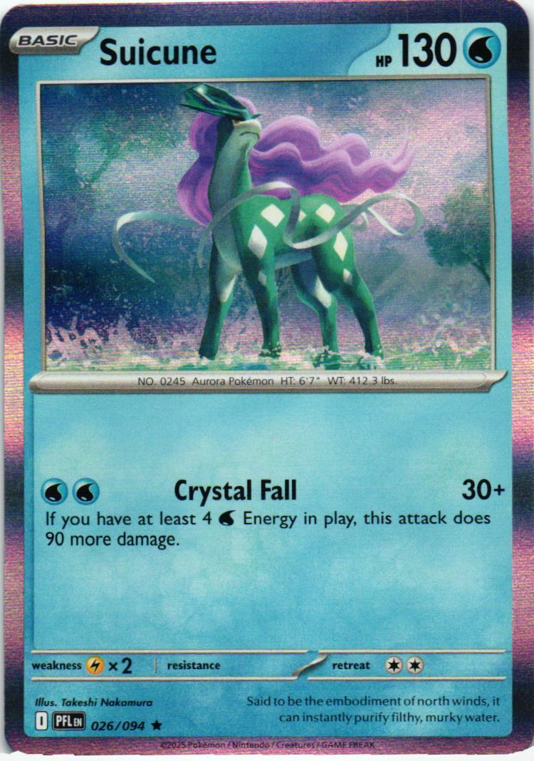 PFL Suicune 026/094 Phantasmal Flames Rare English