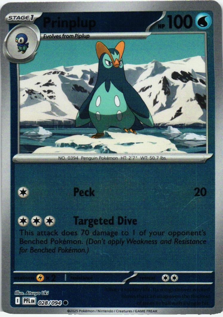 PFL Prinplup 028/094 Phantasmal Flames Common English