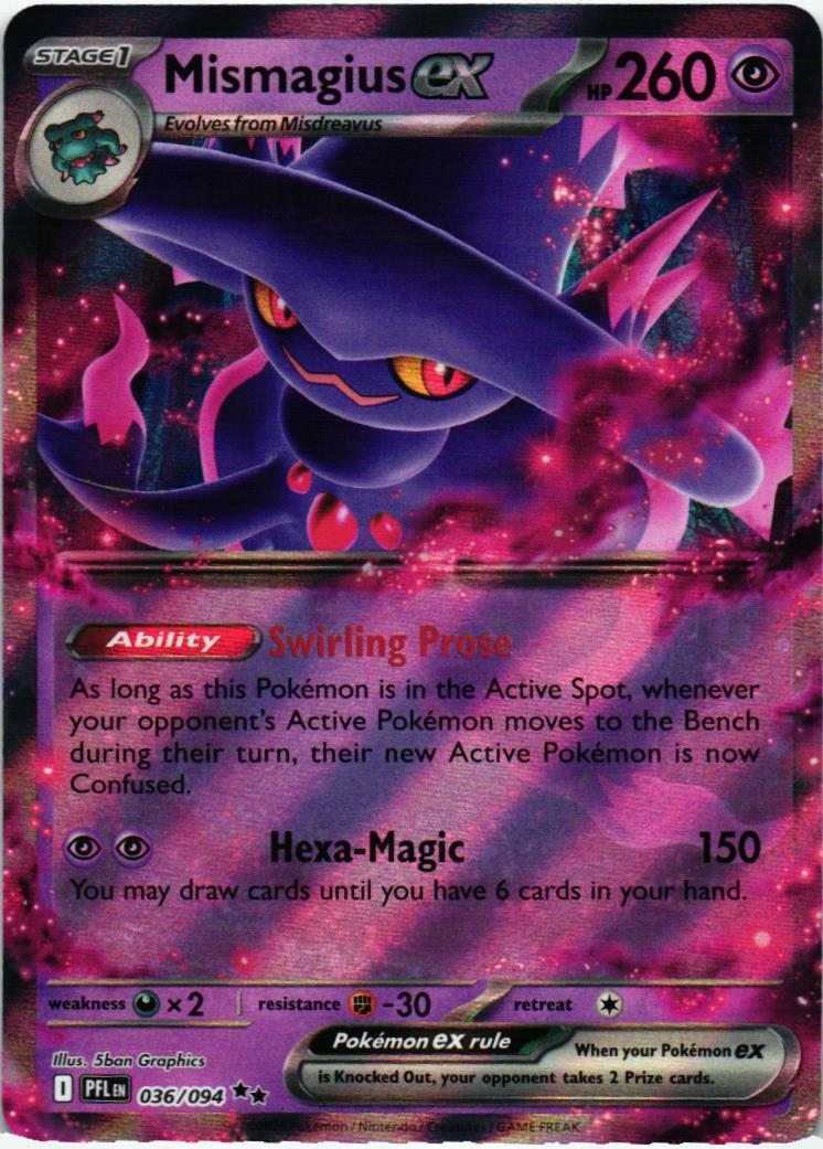 PFL Mismagius ex 036/094 Phantasmal Flames Double rare English