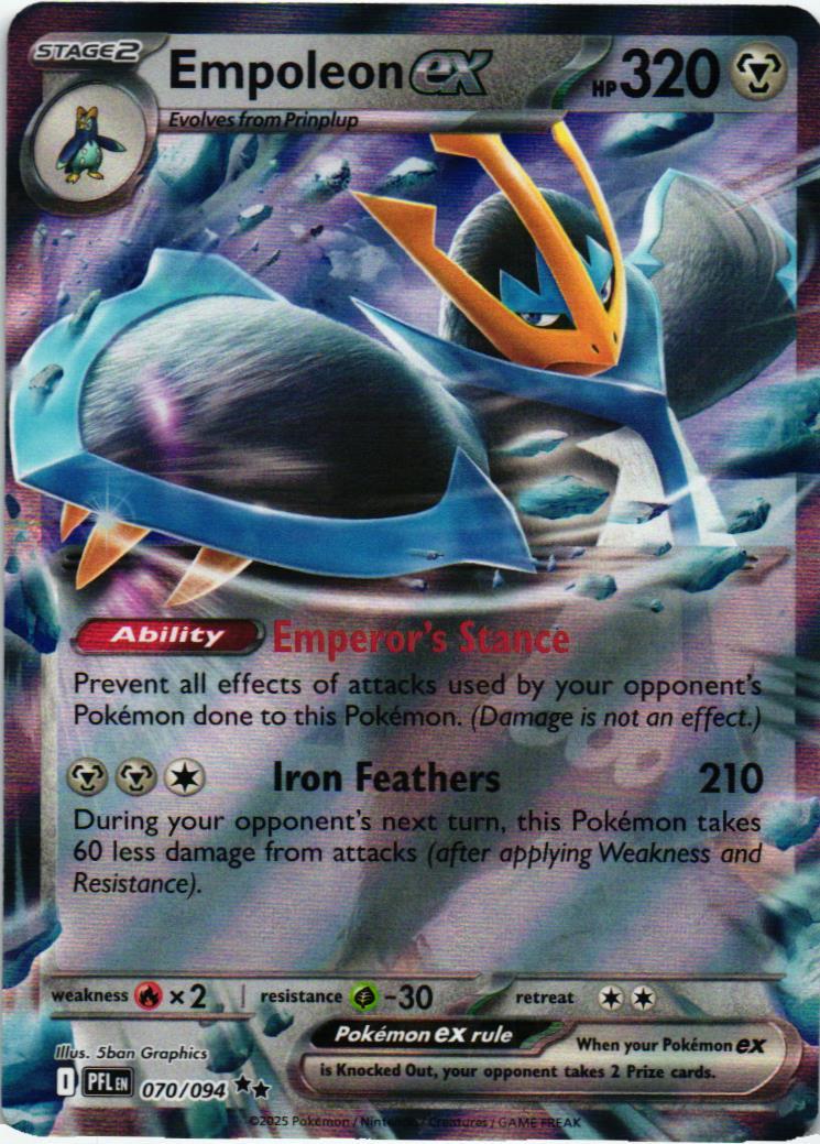 PFL Empoleon ex 070/094 Phantasmal Flames Double rare English