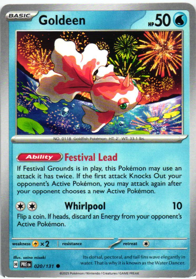PRE Goldeen 020/131 Prismatic Evolutions Common English