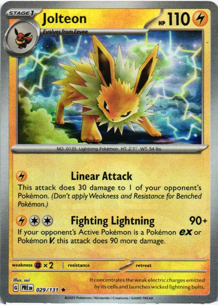 PRE Jolteon 029/131 Prismatic Evolutions Rare English
