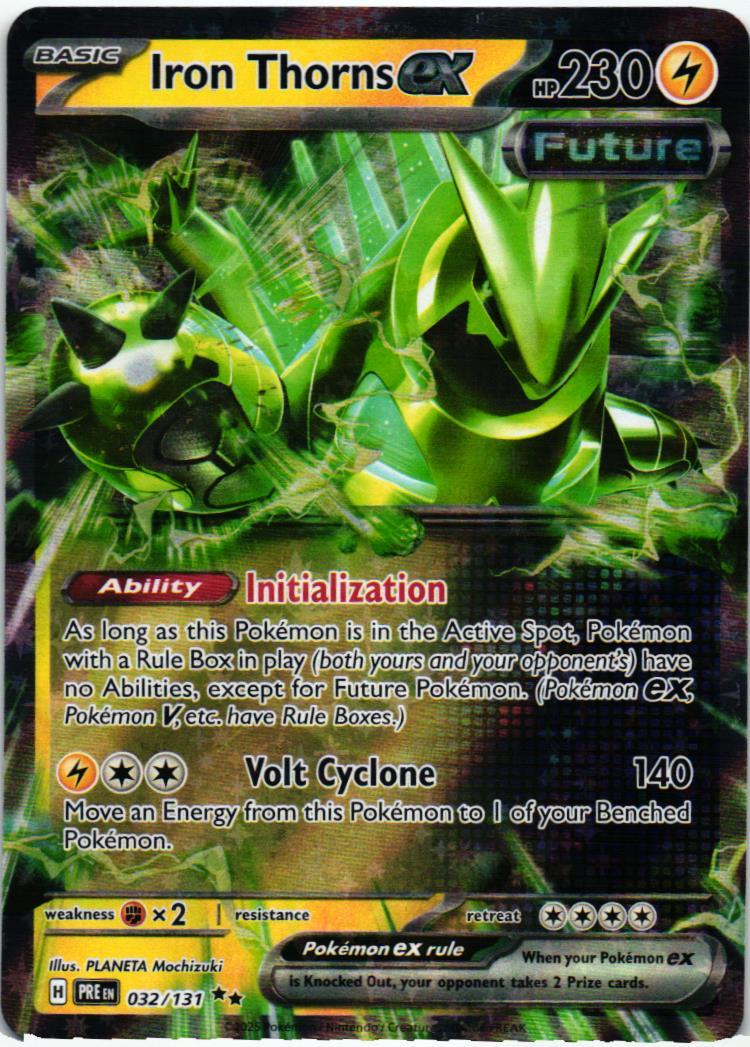 PRE Iron Thorns ex 032/131 Prismatic Evolutions Double rare English