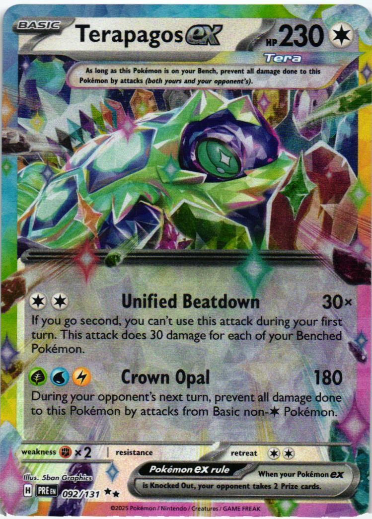 PRE Terapagos ex 092/131 Prismatic Evolutions Double rare English