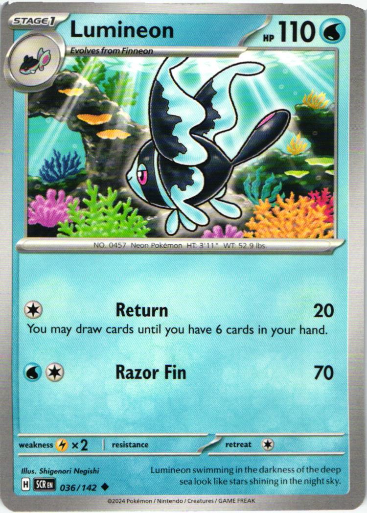 SCR Lumineon 036/142 Stellar Crown Uncommon English