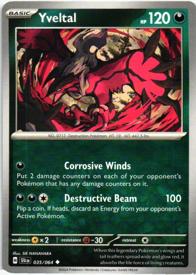 SFA Yveltal 035/064 Shrouded Fable Uncommon English