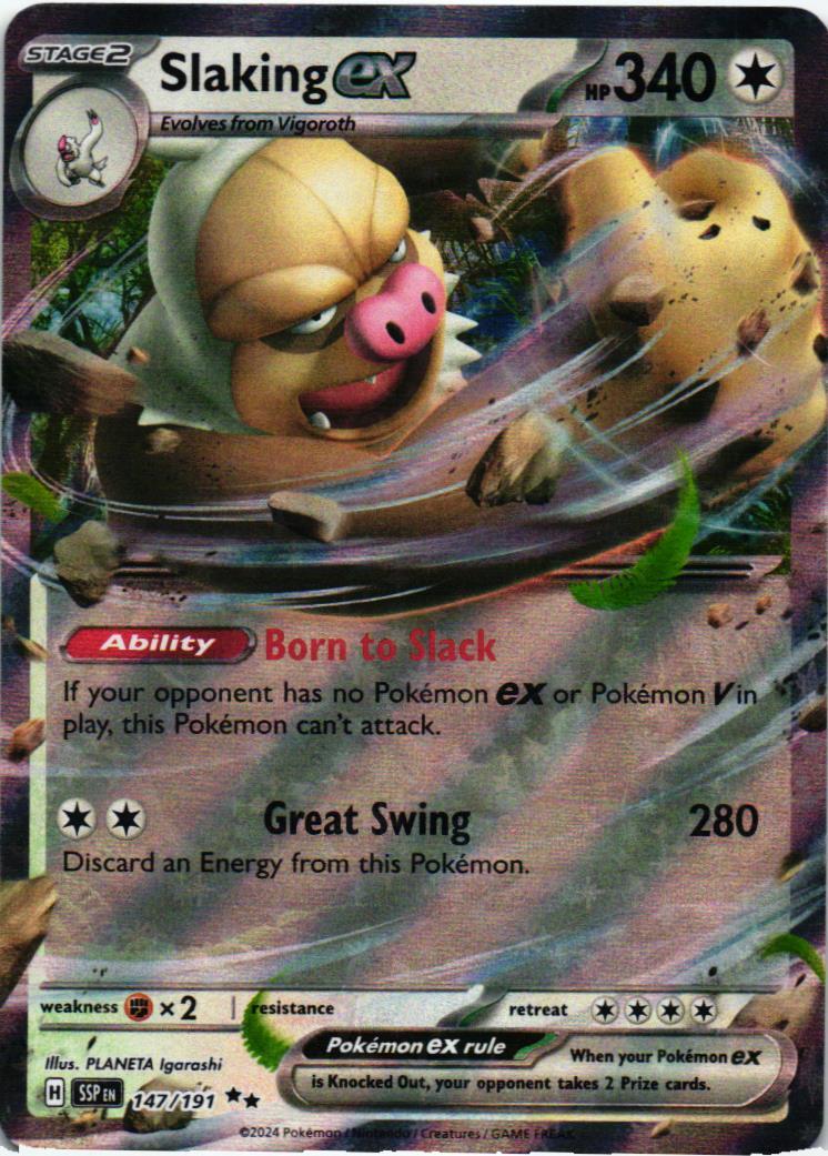 SSP Slaking ex 147/191 Surging Sparks Double rare English