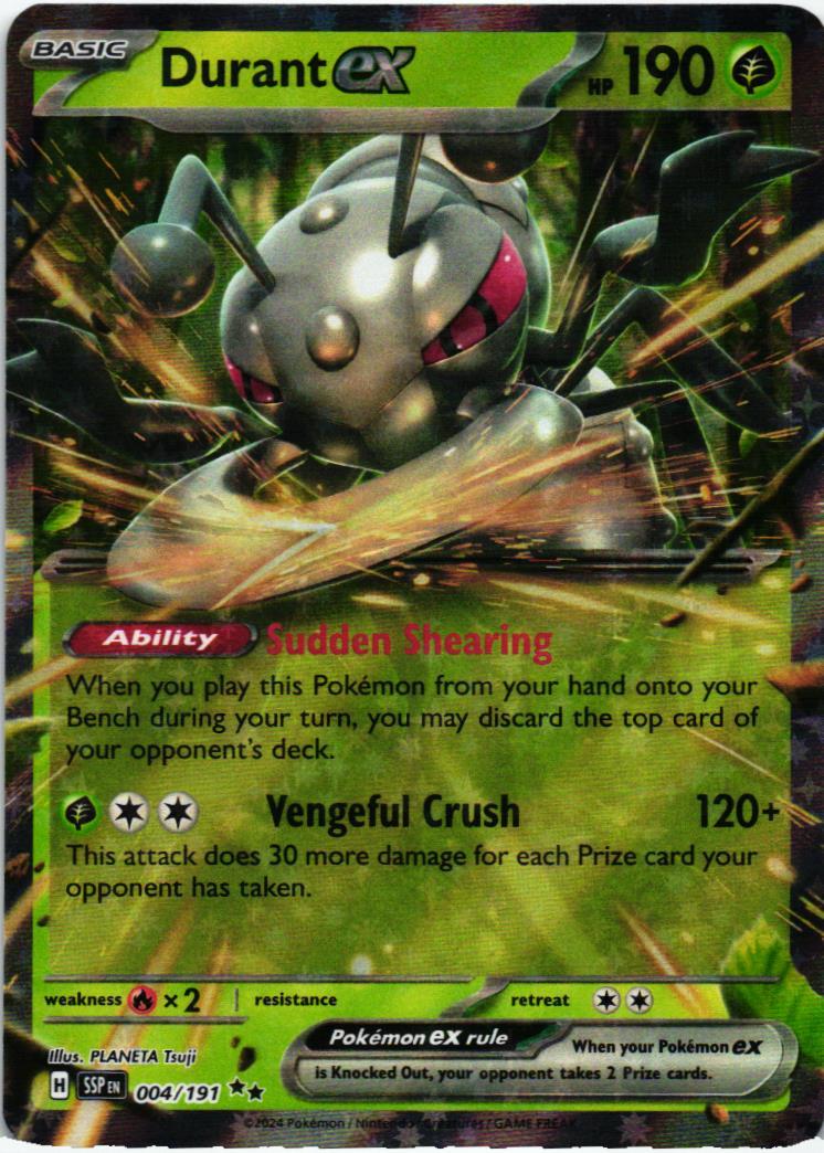 SSP Durant ex 004/191 Surging Sparks Double rare English