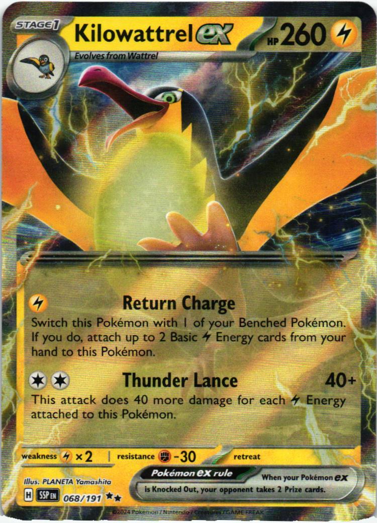 SSP Kilowattrel ex 068/191 Surging Sparks Double rare English