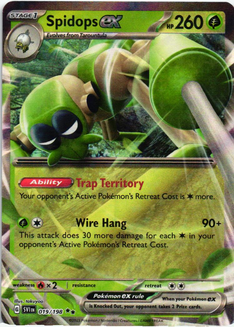 SVI Spidops ex 019/198 Scarlet & Violet Double rare English