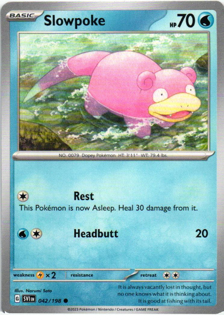 SVI Slowpoke 042/198 Scarlet & Violet Common English