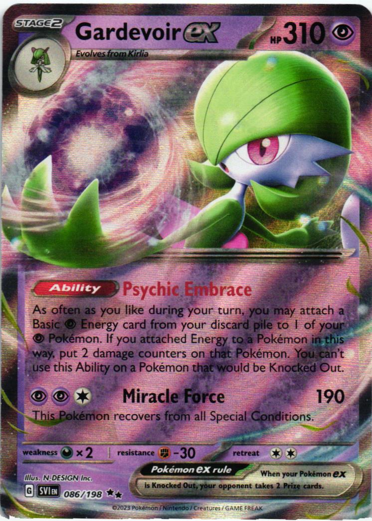 SVI Gardevoir ex 086/198 Scarlet & Violet Double rare English