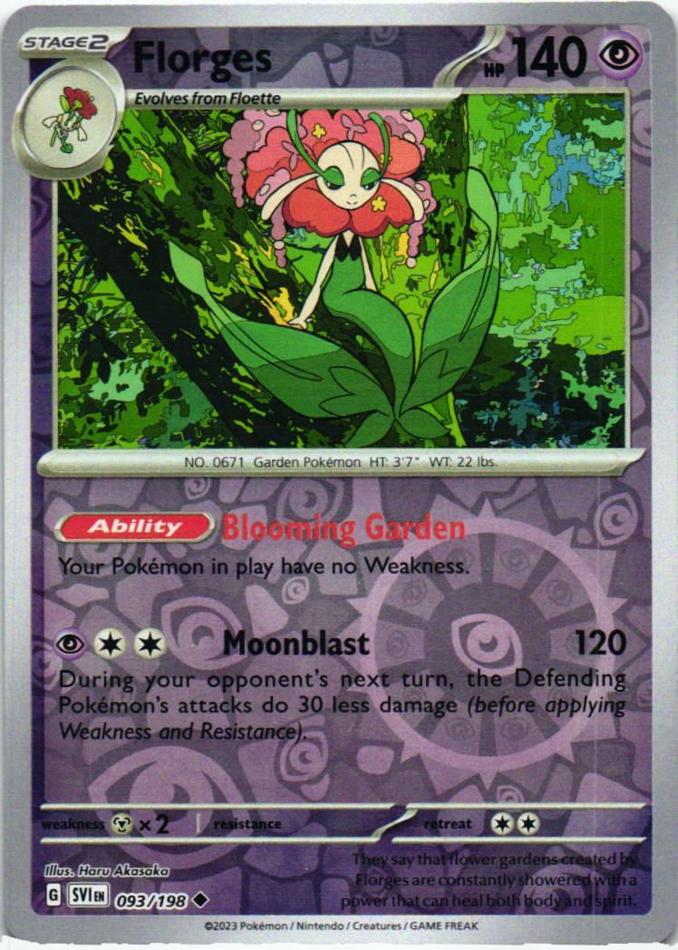 SVI Florges 093/198 Scarlet & Violet Uncommon English
