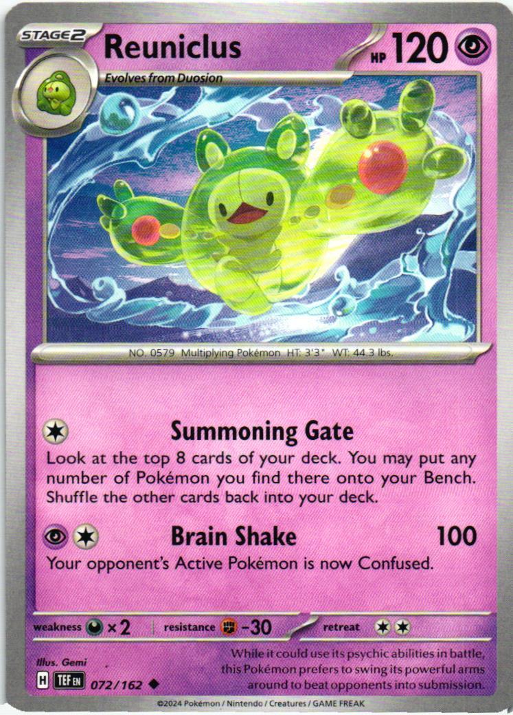 TEF Reuniclus 072/162 Temporal Forces Uncommon English